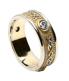 Celtic Diamond Ring with Trim