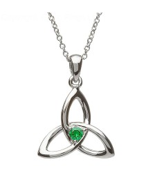 Celtic Trinity Knot Emerald Pendant