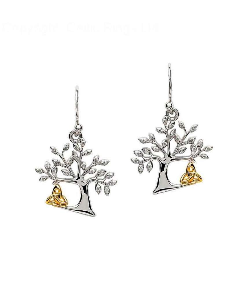 Baum des Lebens Trinity Knoten Ohrringe Baum des Lebens Trinity Knoten Ohrringe