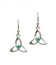 Emerald CZ Trinity Knot Earrings