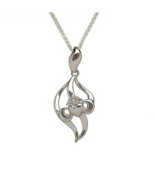 Pendentif Claddagh courbe Argent