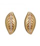Irish Gold Leaf Stud Earrings