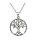 Silberner Baum des Lebens Halskette