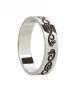 Women's Celtic Swan Wedding Ring - Oxidized Silver