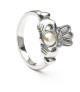 Antique Pearl Claddagh Ring