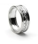 Women's Eternity Knot Ring with Trim - All White Gold