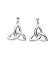 Trinity Knot Earrings - White Gold or Silver