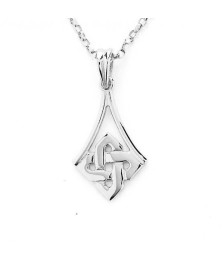 Simple Celtic Knot Pendant - White Gold or Silver