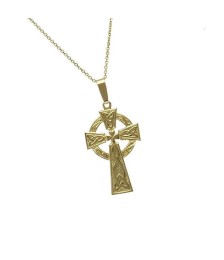 Croix Celtique Traditionnelle Moyenne - Or Jaune