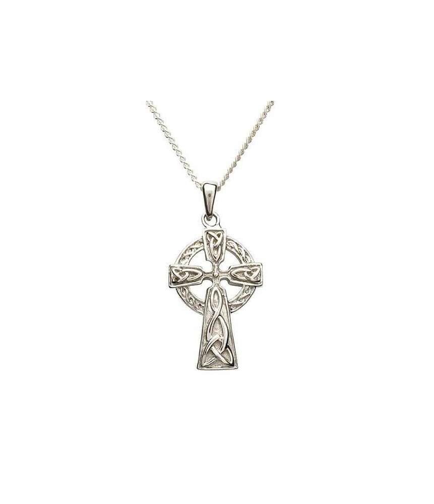 Double-Sided Trinity Cross - Silver