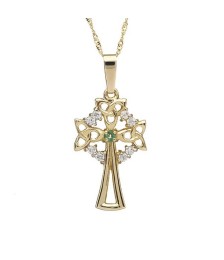 Large Cross with Emerald