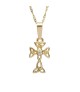 Small Celtic Cross with Diamond - Yellow Gold