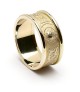 Men's Irish Wedding Ring with Trim - All Yellow Gold