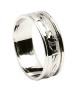 Engraved Claddagh All White Gold