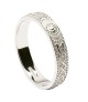 Mens Narrow Irish Wedding Ring - Silver