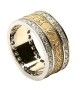 Celtic Shield Ring with Diamond Trim