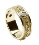 Celtic Diamond Ring with Trim - All Gold
