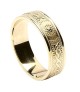 Damen Schmale irische Ring mit Trim - Alles gelbes Gold