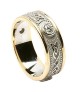 Celtic Diamond Ring with Trim - With Yellow Trim