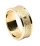 Women's Irish Wedding Ring with Trim - All Yellow Gold