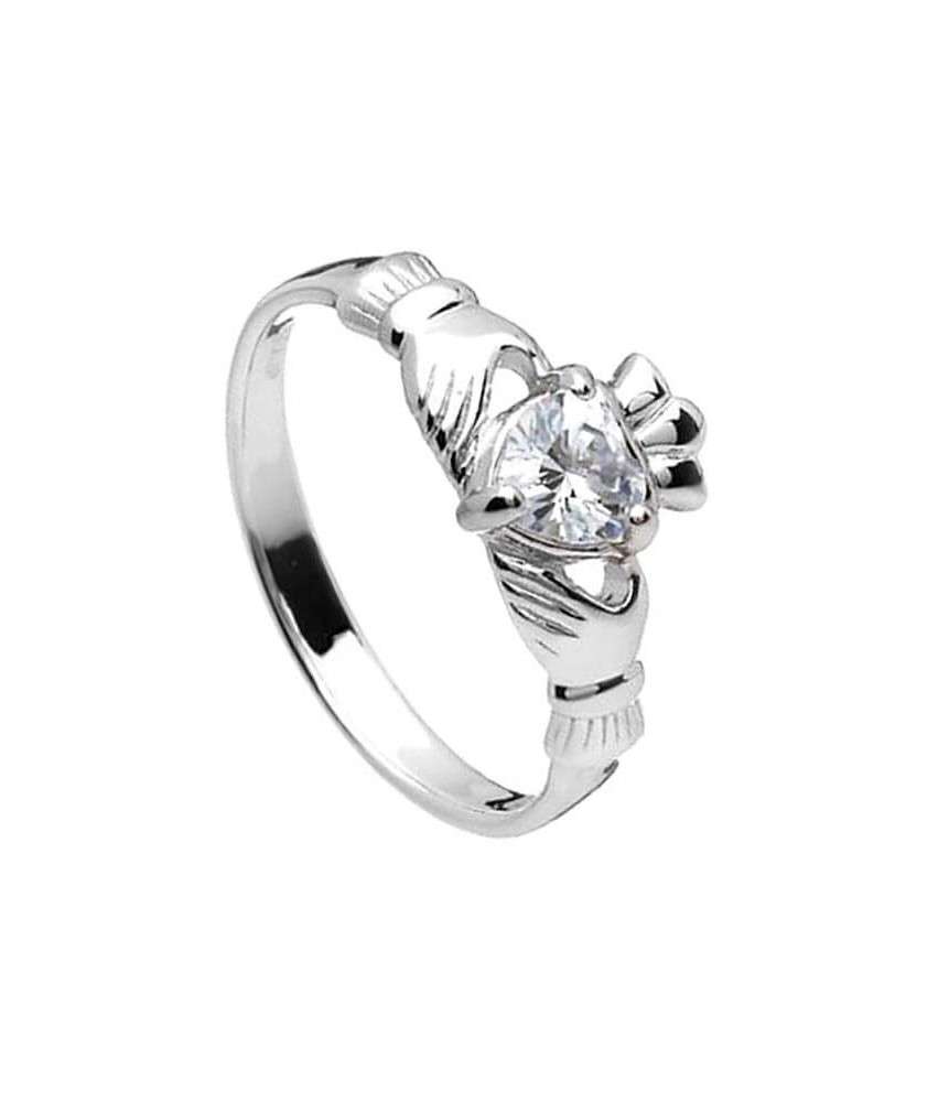April Claddagh Ring - Silver