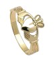 Women's Claddagh with Trinity Knots - Gold