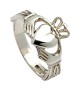 Mens Claddagh with Trinity Knots - Silver