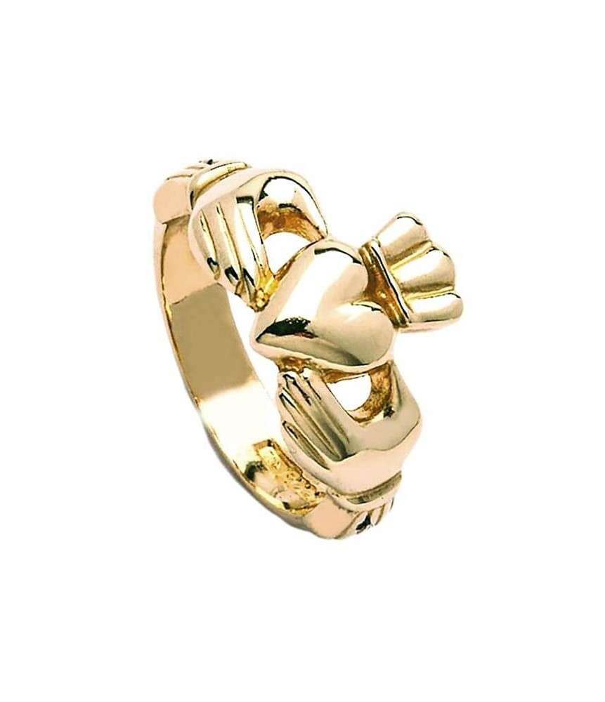 Mens Classic Claddagh Ring - Gold
