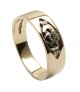 Claddagh Inset Band - Yellow Gold