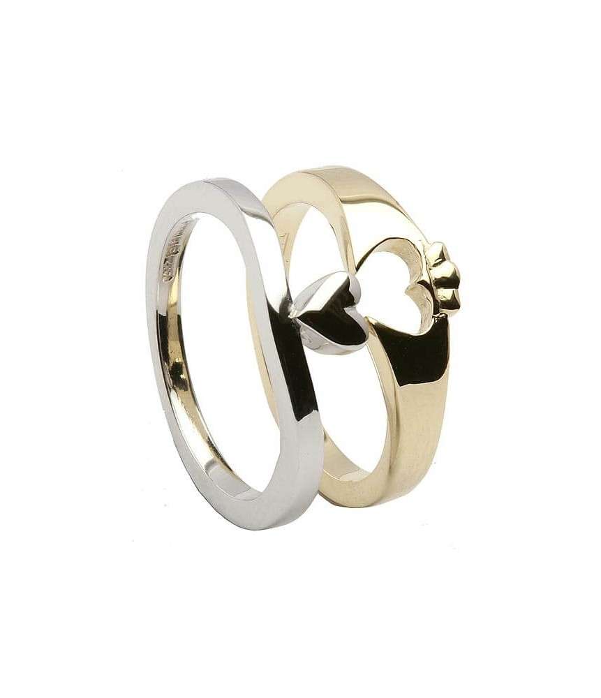 Two Tone Claddagh Rings - Made in Ireland