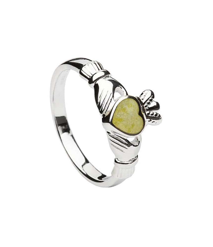 Connemara Marble Claddagh Ring