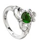 Green Zirconia Claddagh Ring