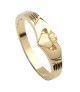 Modern Gold Claddagh Ring