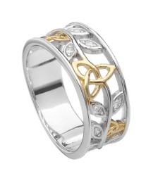 Silver & Gold Plated Trinity Band