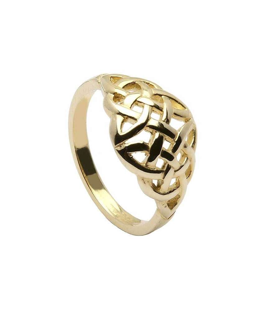 Gewölbte keltischer Knoten-Ring