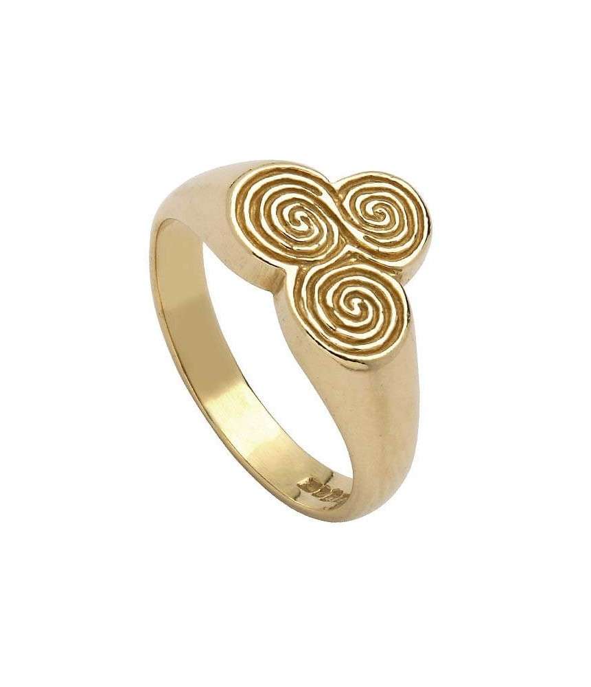 Newgrange Celtic Spiral Ring - Yellow Gold
