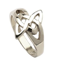 Keltischer Ring mit offenem Knoten - Silber