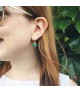 Boucles d'oreilles trèfle avec cristaux Swarovski - Dans les oreilles