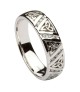 Femmes anneau de mariage noeud trinité diamant - or blanc