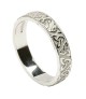 Women's Embossed Trinity Knot Wedding Ring - White Gold or Silver