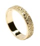 Men's Embossed Trinity Knot Wedding Ring - Yellow Gold