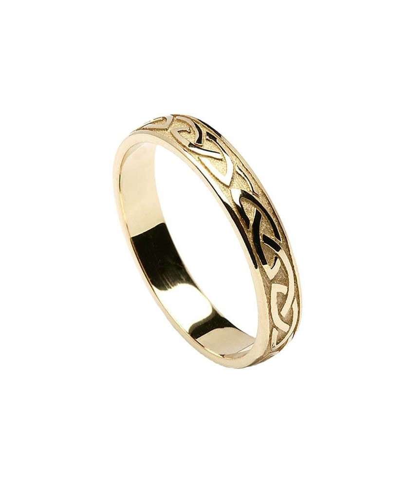 Keltischer Ehering für Damen - Gelbgold