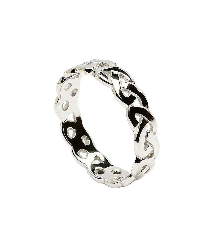 Celtic Knot Wedding Ring - White Gold or Silver