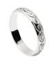Women's Celtic Spiral Wedding Band - White Gold or Silver
