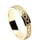 Men's Engraved Celtic Knot Wedding Ring - Yellow Gold