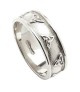 Court Shaped Trinity Knot Wedding Ring - White Gold