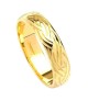 Schmaler Keltische Webart Design Ring - Gelbes Gold