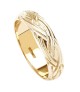 Keltische Webart Hochzeitsband - Gelbes Gold