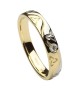 Womens Fidelma Trinity Wedding Ring - Yellow and White Gold