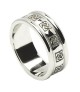 Women's Celtic Wedding Ring with Trim - All White Gold